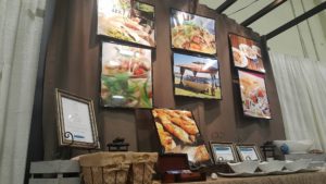 casanova fish tacos catering display table indoors